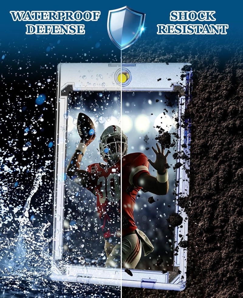 YZtree 180 pt Magnetic Card Case: 40ct One Touch Card Holders for Trading Cards, U-V Protection Hard Cards Sleeves Case for Sports Game Cards, Football, Baseball - Image 4